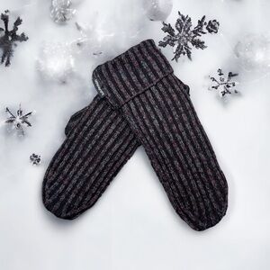 Lululemon Textured Fleece Lined Knit Mittens Merino Wool Cashmere Blend Nwt